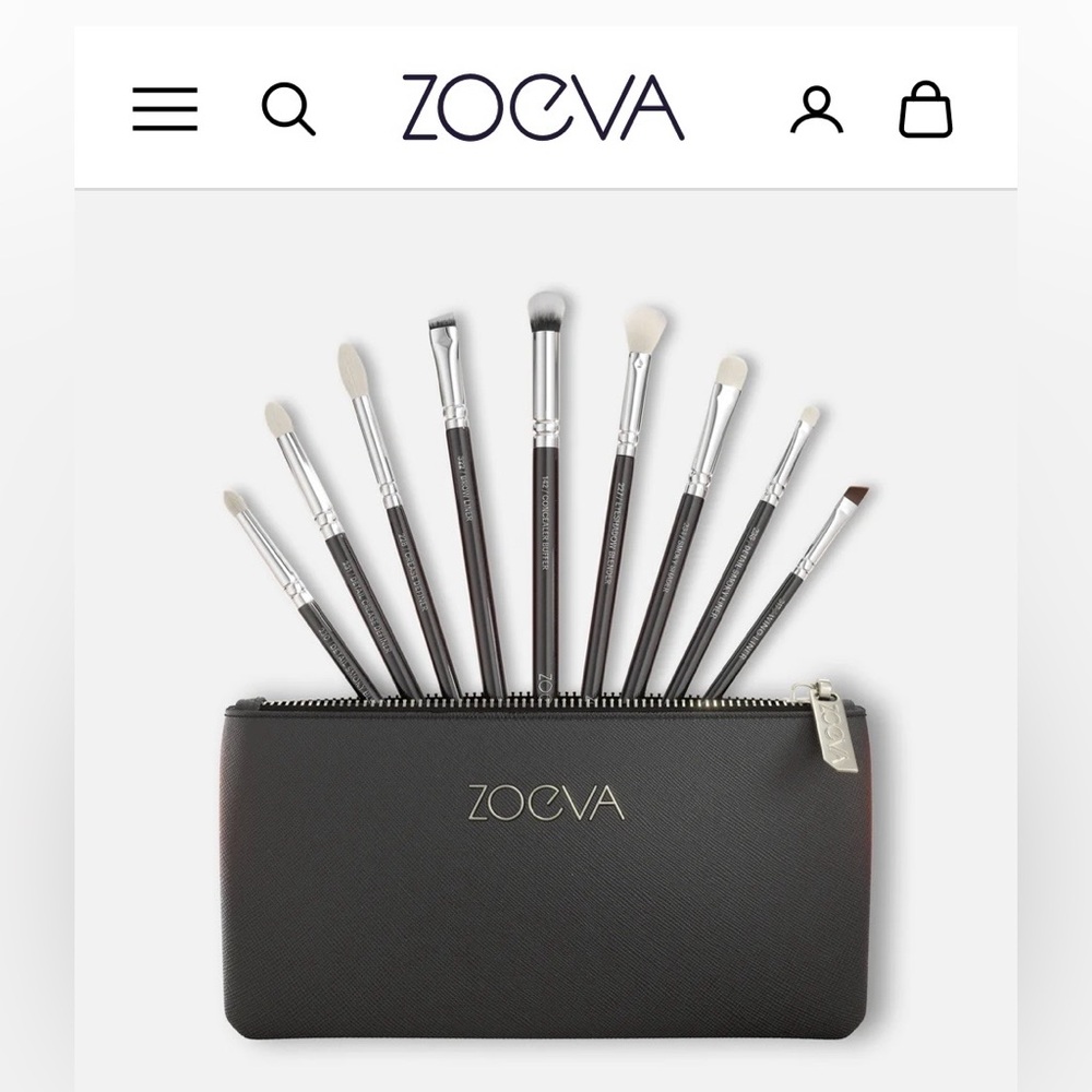 ZOEVA Eye brushes set with pouch (12 brushes)